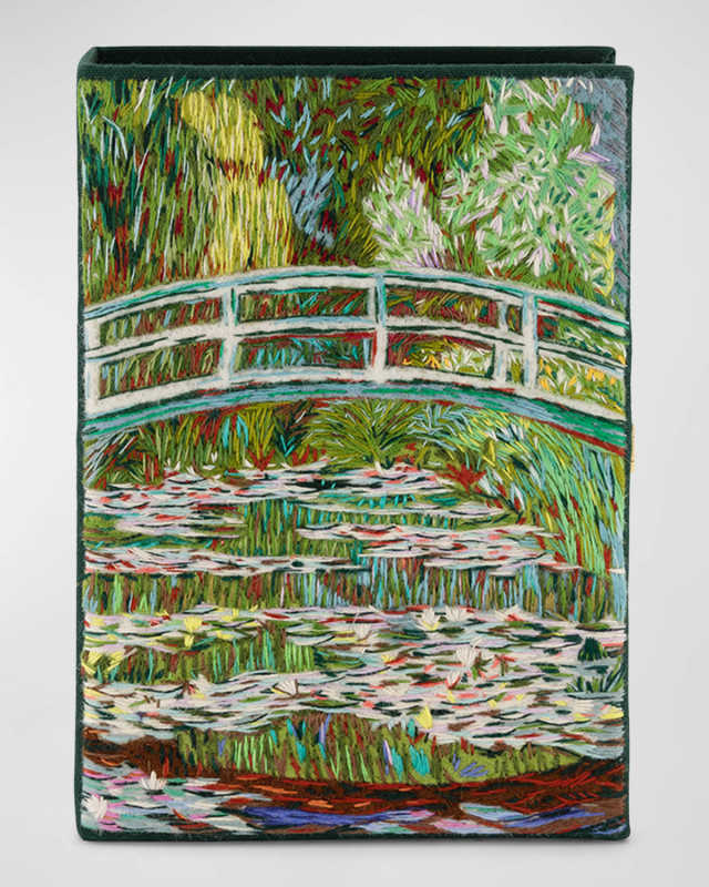 The Water Lily Pond by Claude Monet Book Clutch Bag